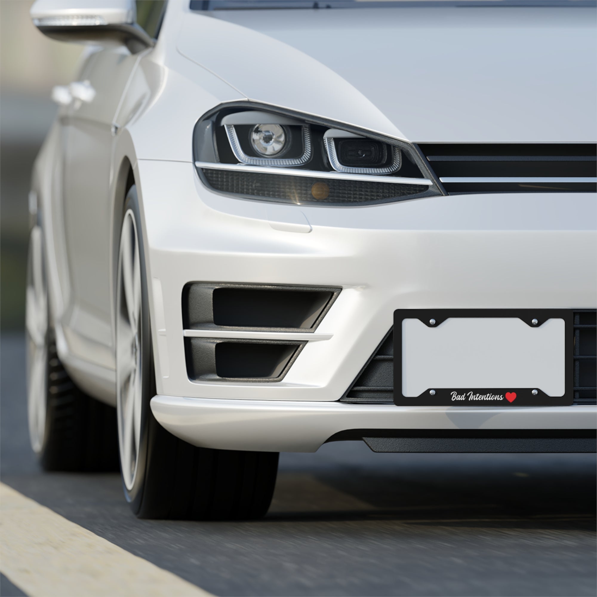Bad Intentions License Plate Frame