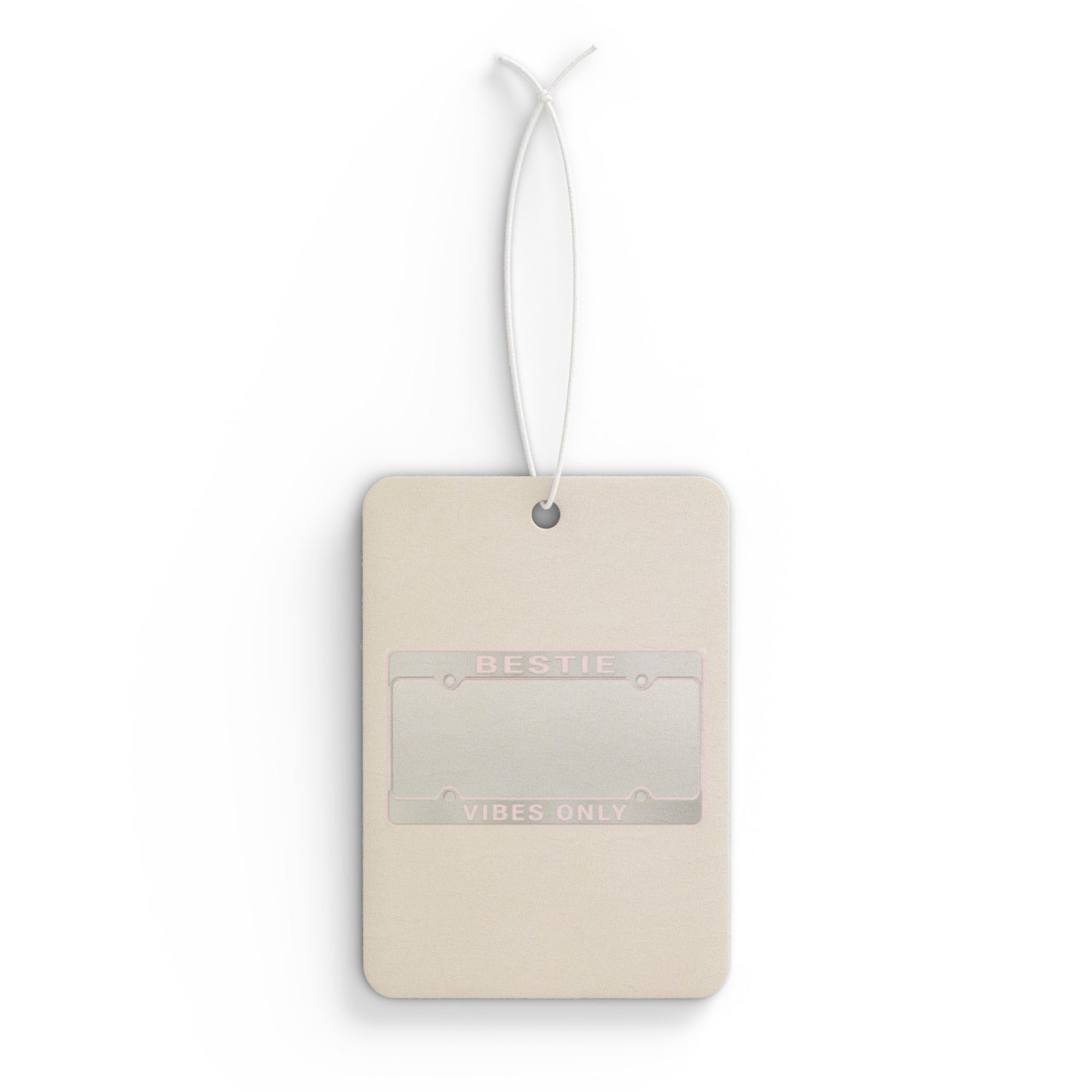 Clean girl minimal blush car air freshener - rearview mirror aesthetic | ChicPlates