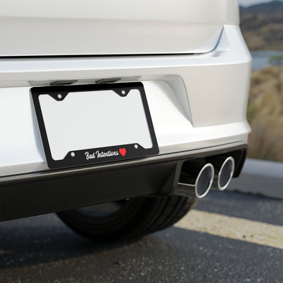 Bad Intentions License Plate Frame