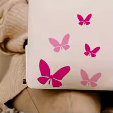 Pink Butterfly Decorative Stickers - view 2