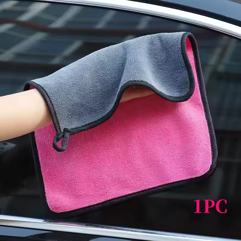 Pink microfiber car cleaning cloth in 5 colours - aesthetic car accessory | ChicPlates