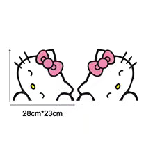 Kawaii pink character car decal sticker - soft aesthetic weatherproof vinyl | ChicPlates