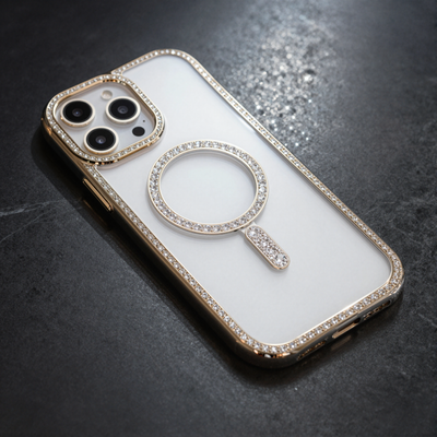 Goldshine Rhinestone Clear Case - MagSafe Compatible