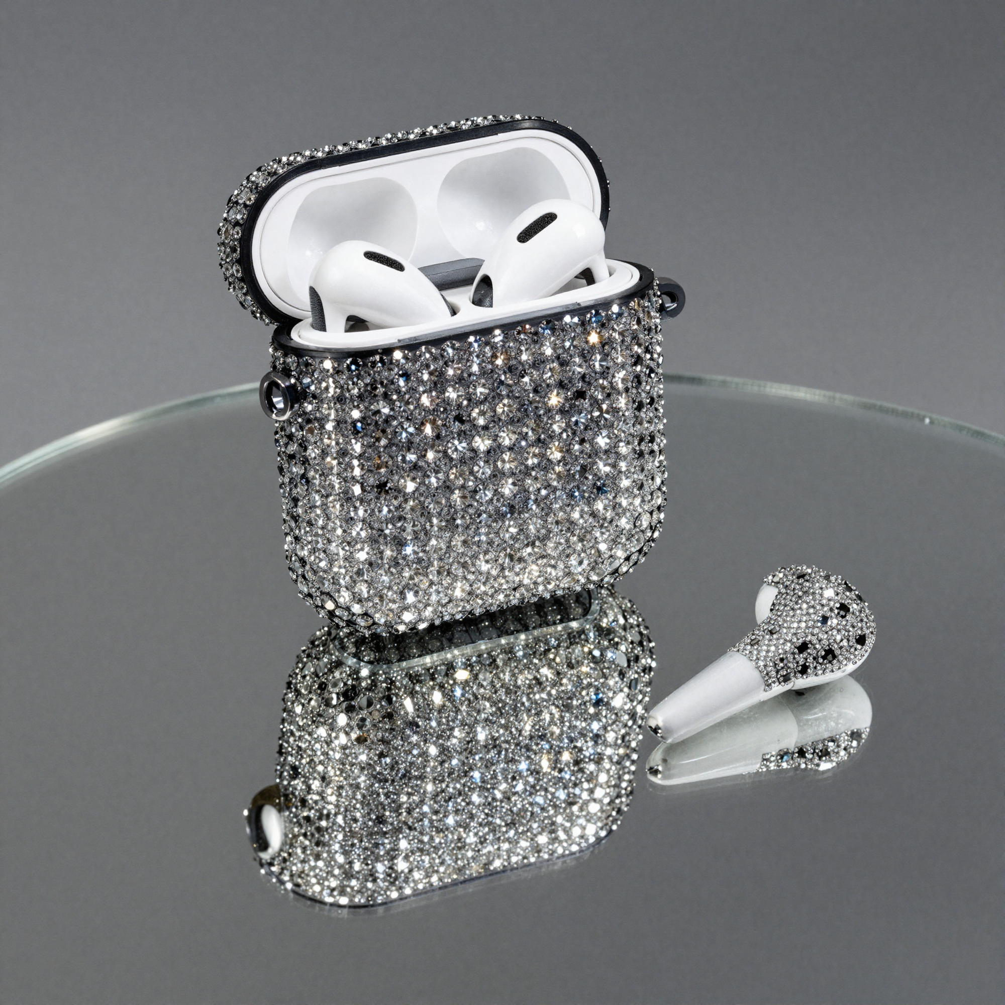 Noir Pavé AirPods Case (Gen 1/2)