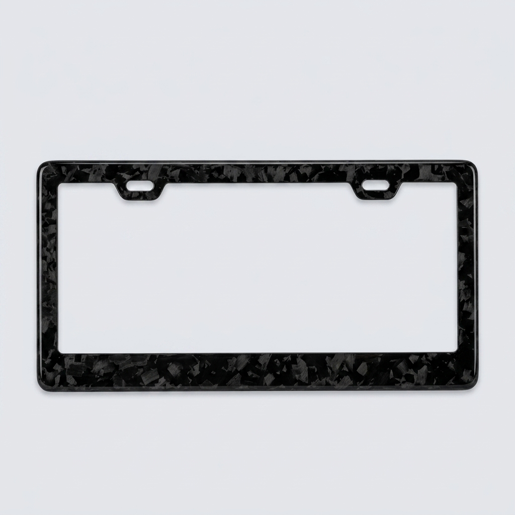 Carbon fiber license plate frame - dark minimal luxe aesthetic | ChicPlates