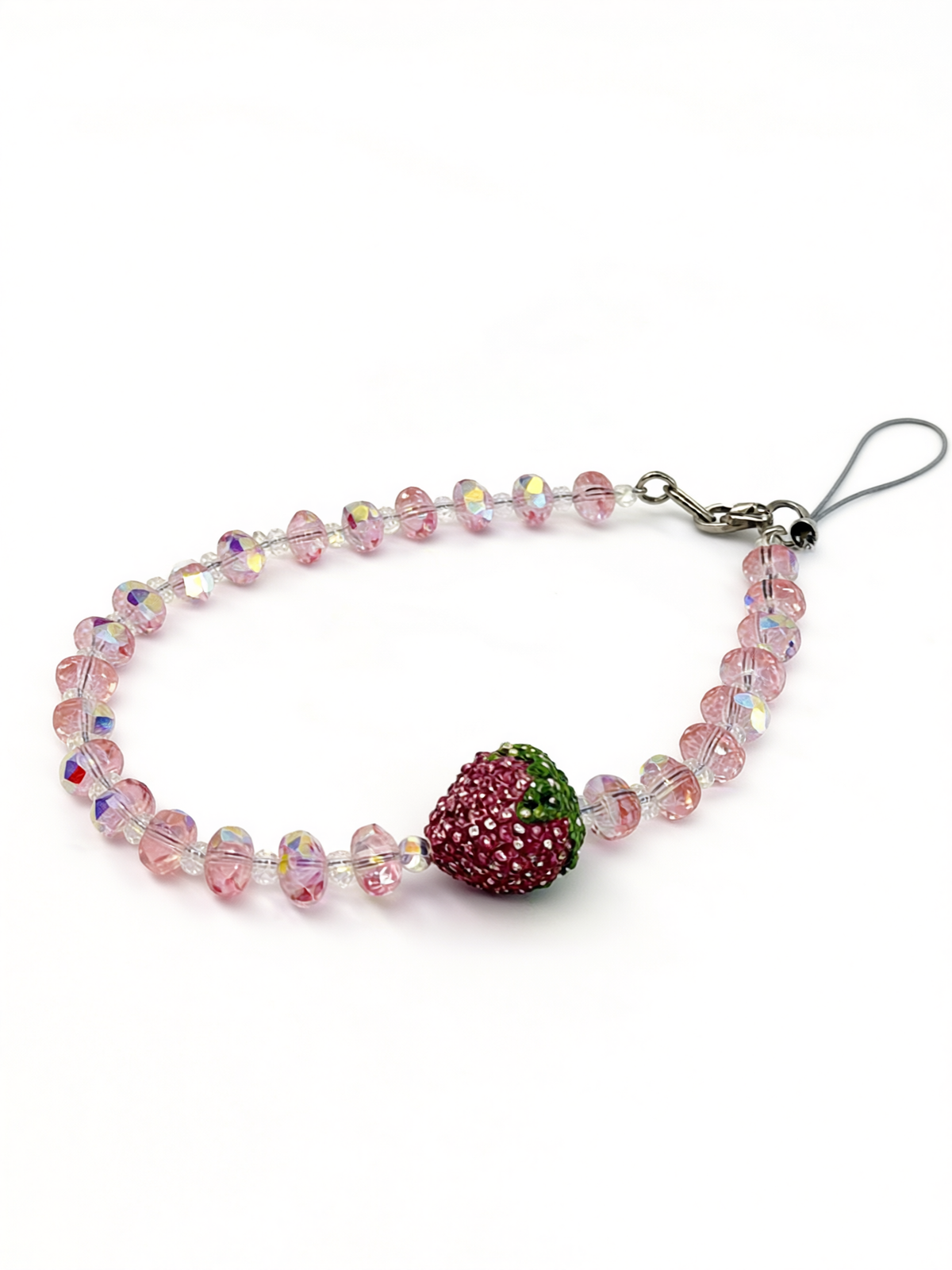 Strawberry Crystal Phone Strap