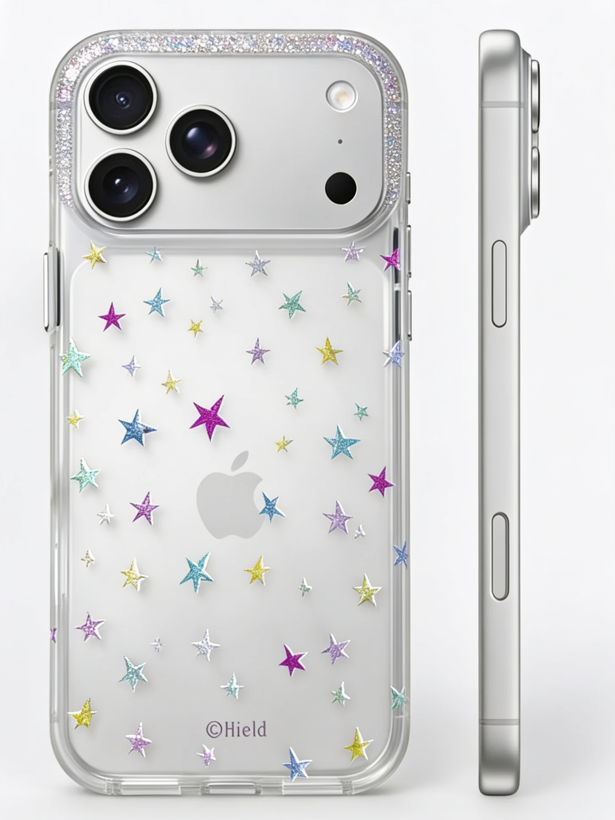 Iridescent Star Clear Case - Rainbow Holographic