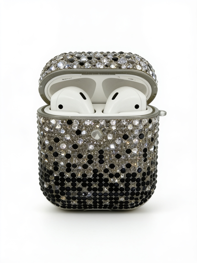 Black ombre gem AirPods case for Gen 1 and 2 | ChicPlates