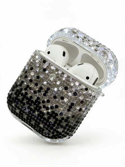 Black Ombre Gem Airpods Cases - view 4
