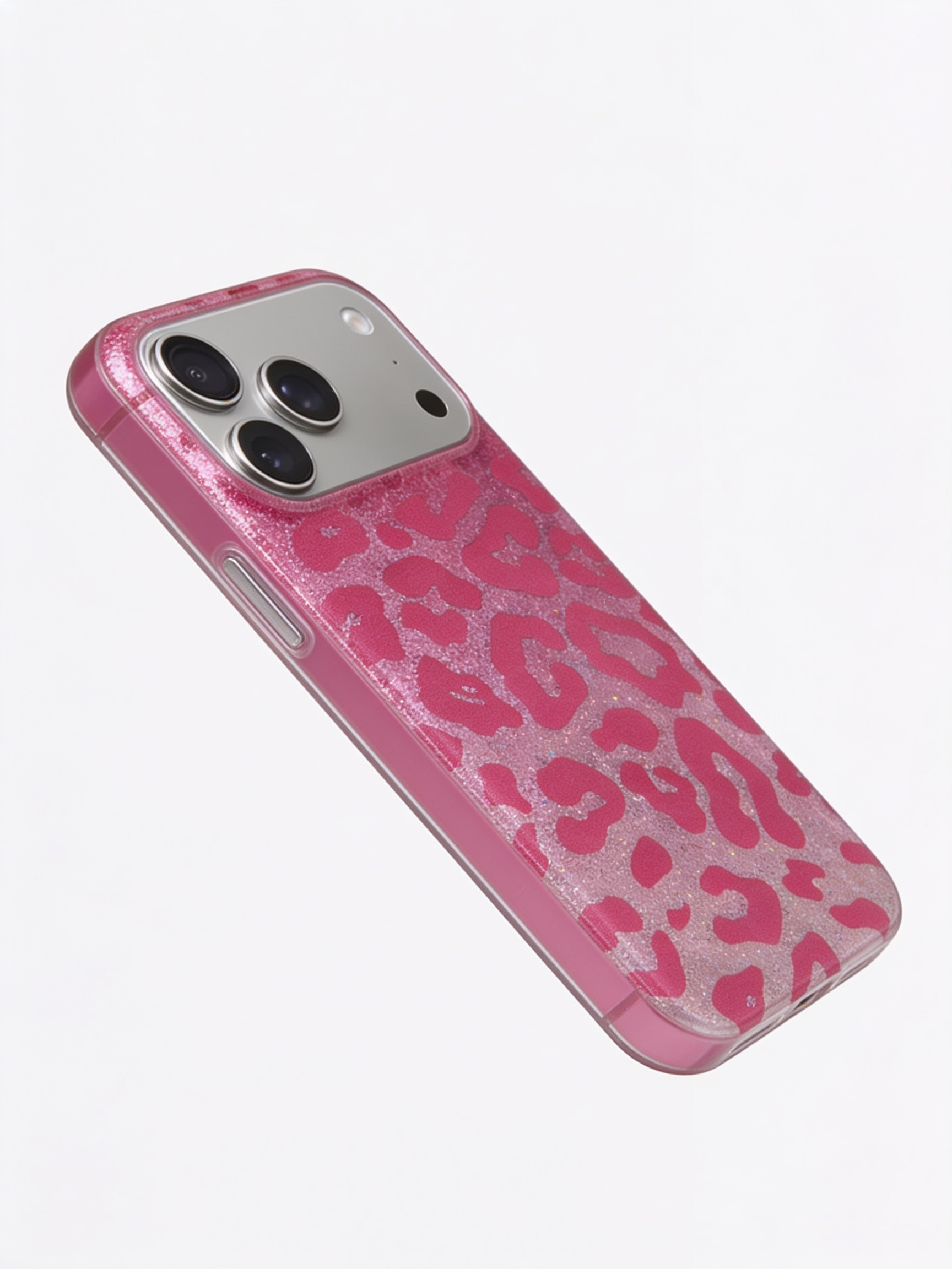 Pink Leopard Glitter Phone Case