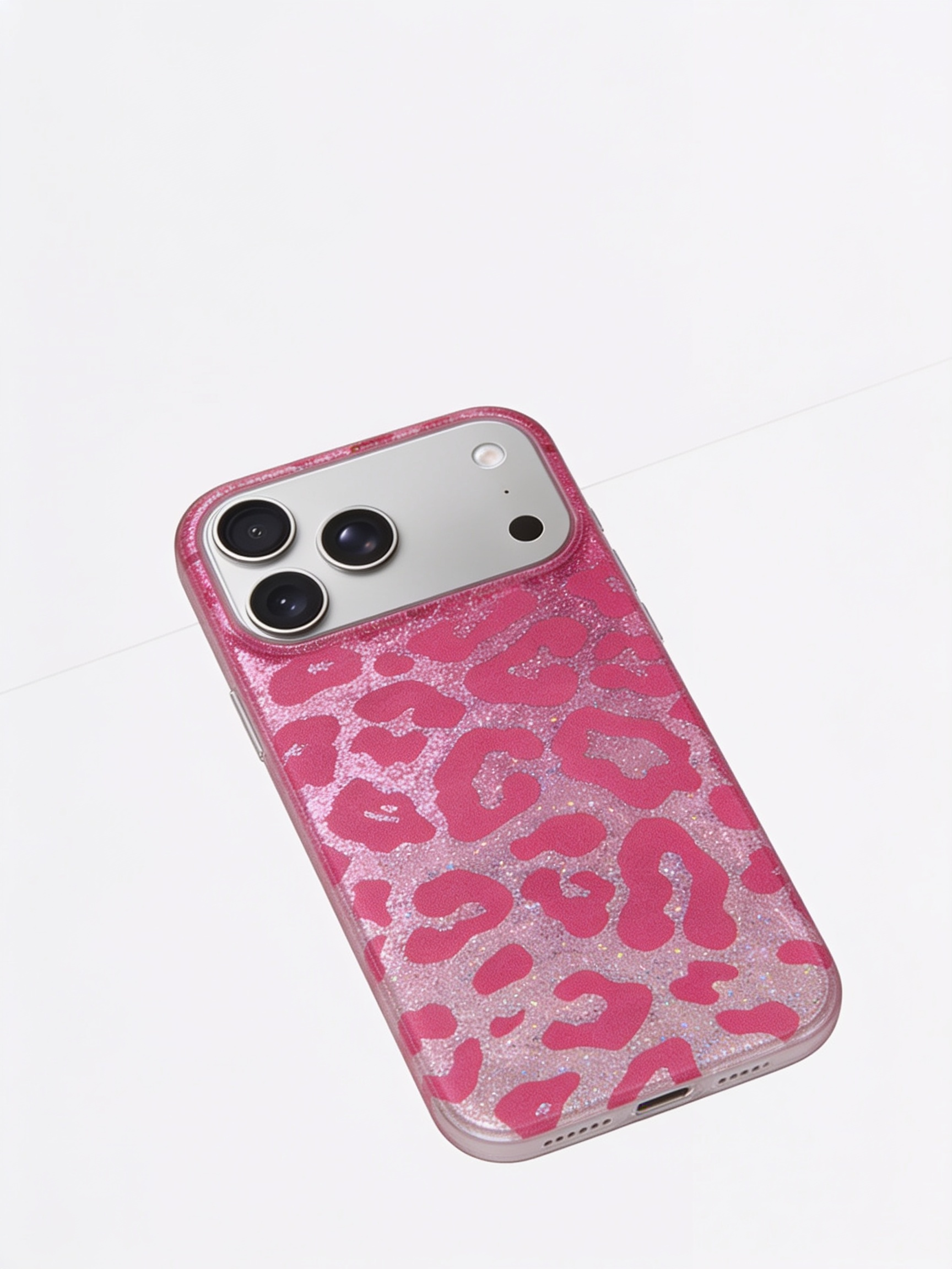 Pink Leopard Glitter Phone Case