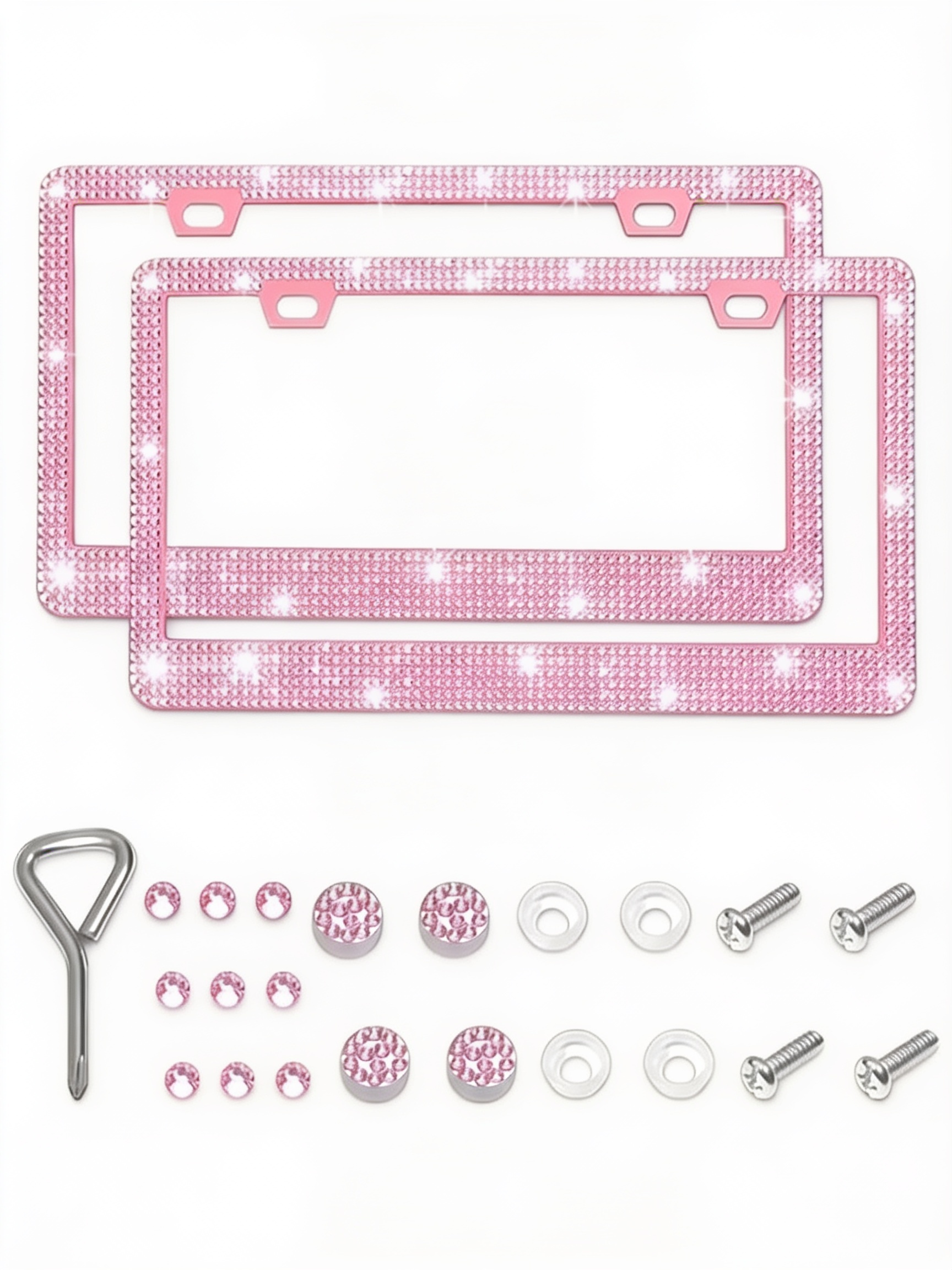 Crystal Luxe Rhinestone License Plate Frame