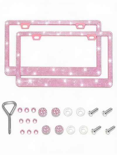 Crystal Luxe Rhinestone License Plate Frame