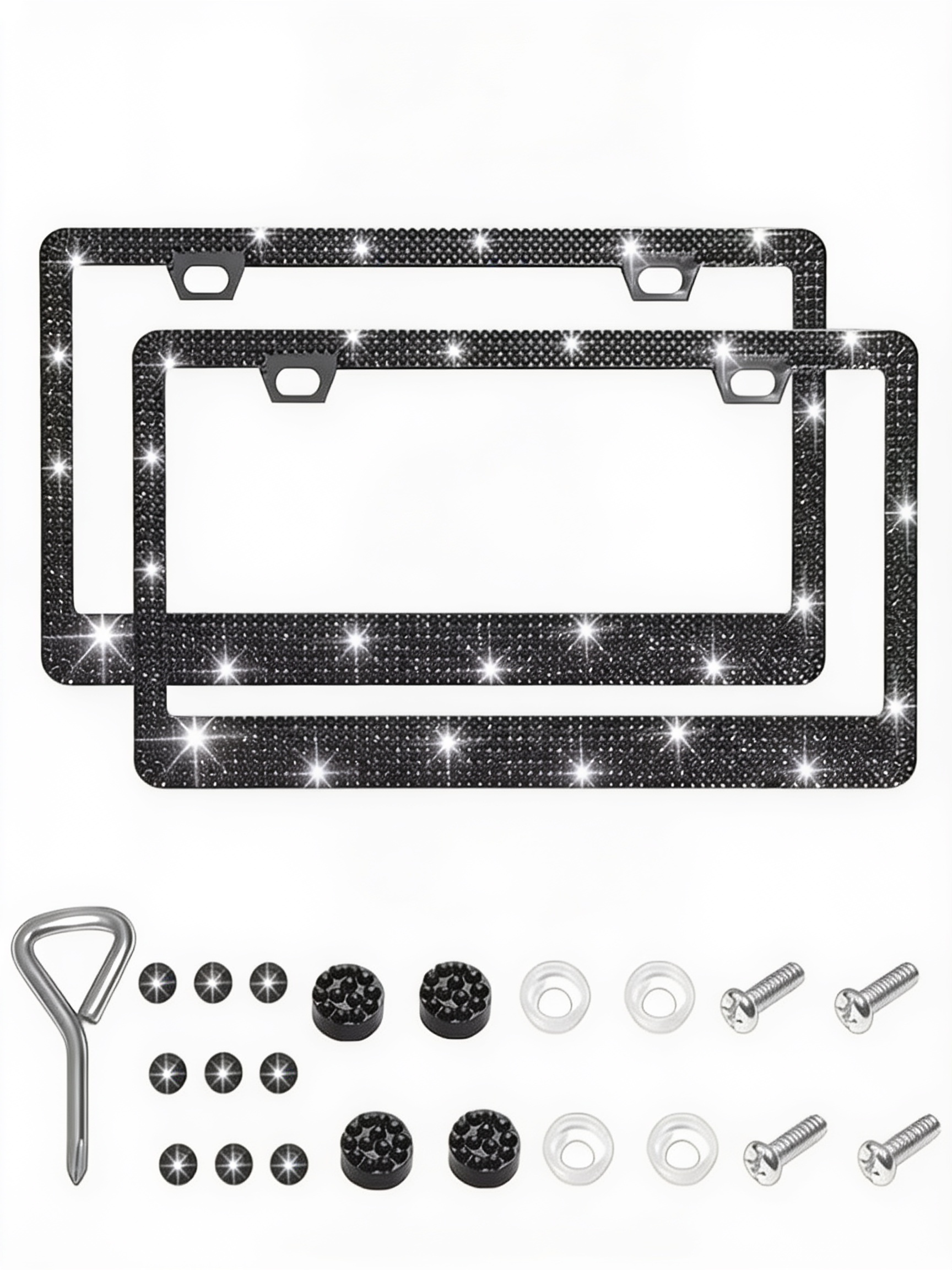Crystal Luxe Rhinestone License Plate Frame
