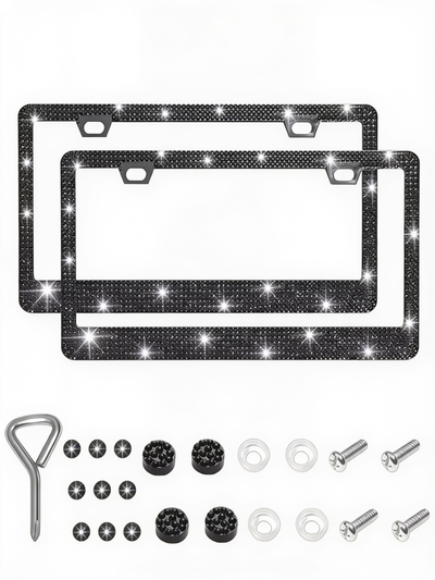 Crystal Luxe Rhinestone License Plate Frame