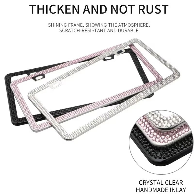 Crystal Luxe Rhinestone License Plate Frame