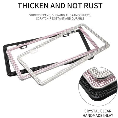 Crystal Luxe Rhinestone License Plate Frame