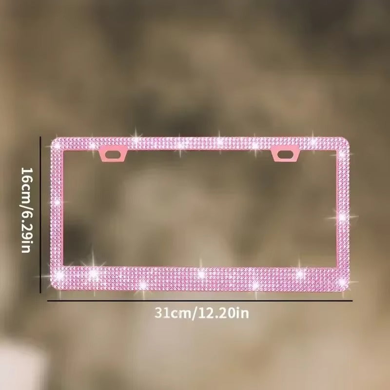 Crystal Luxe Rhinestone License Plate Frame