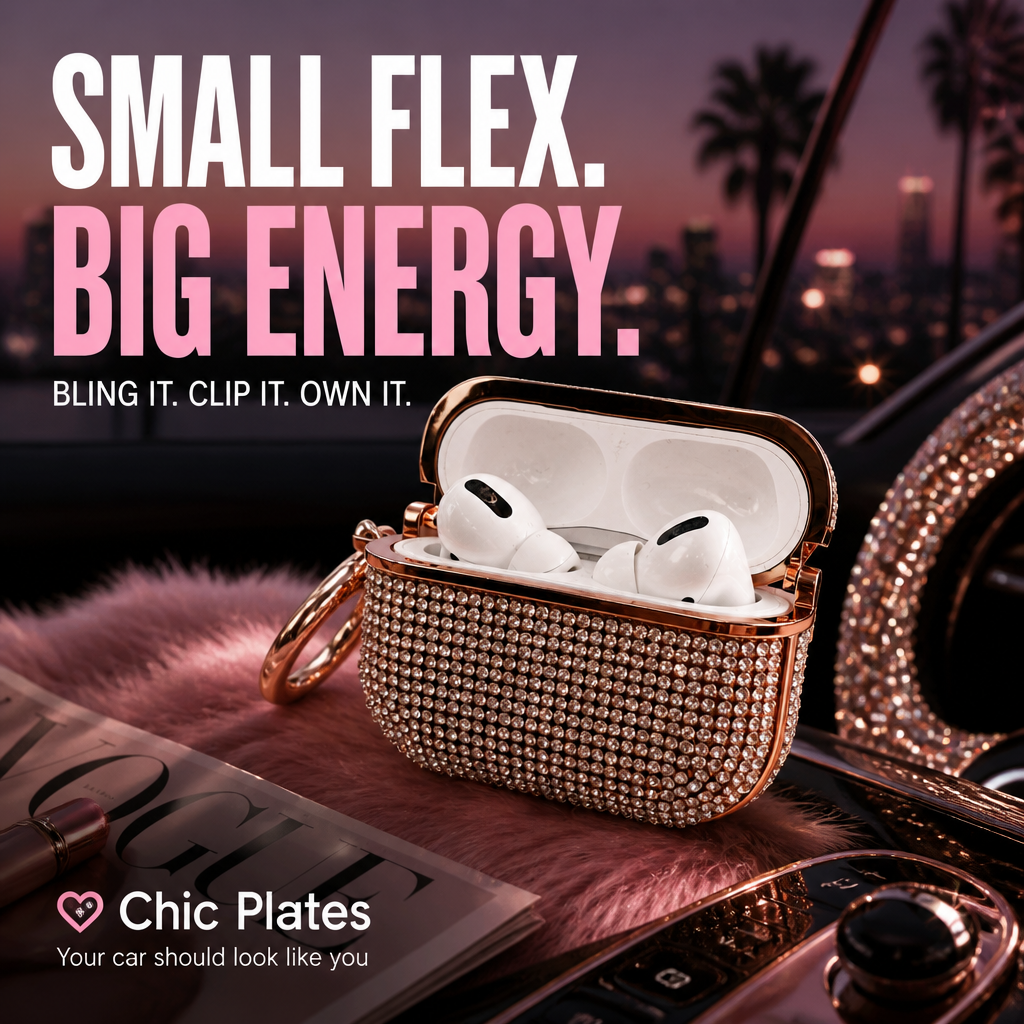 Rose Gold Pavé AirPods Pro Case