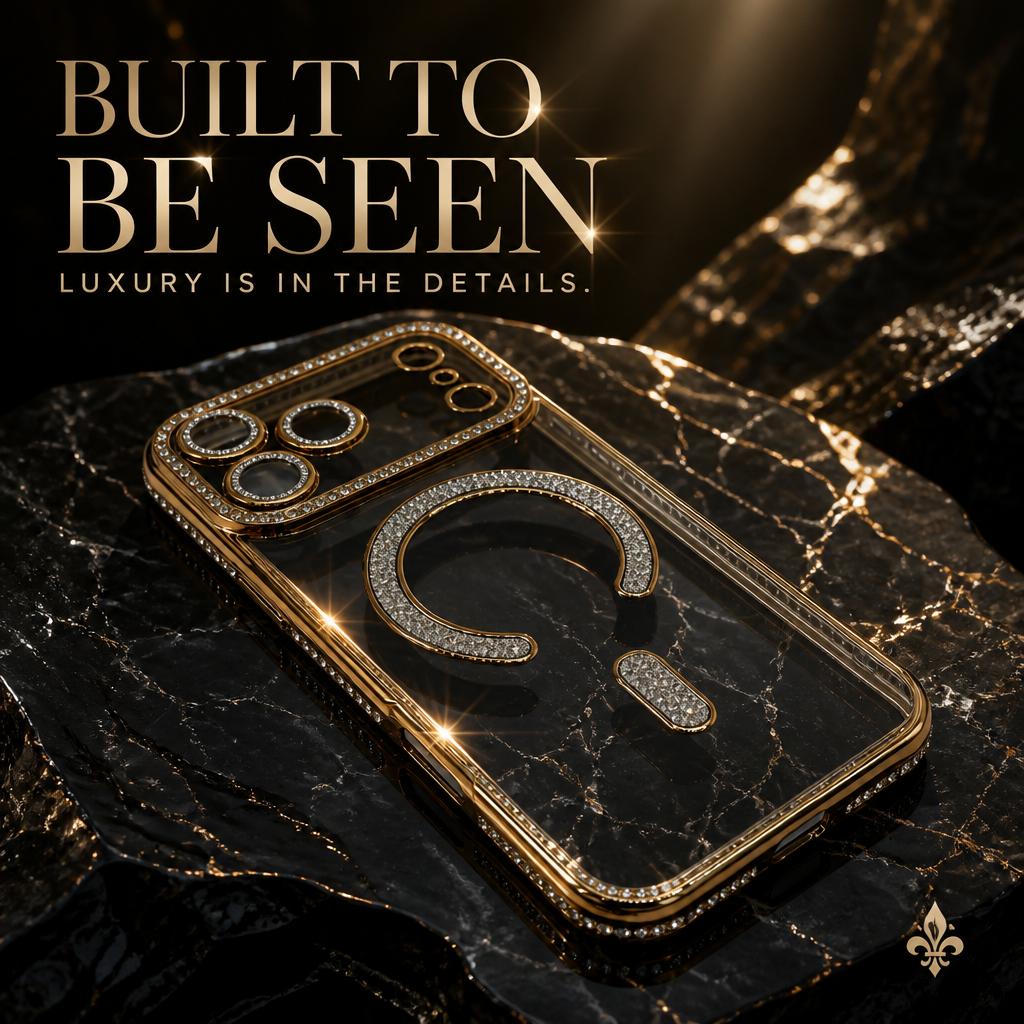 Goldshine Rhinestone Clear Case - MagSafe Compatible