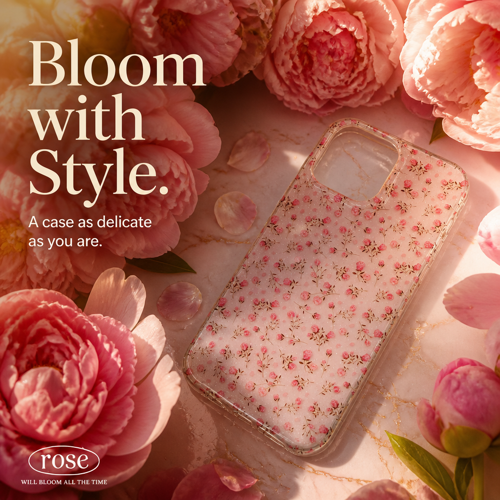 Pink Rose Floral Phone Case