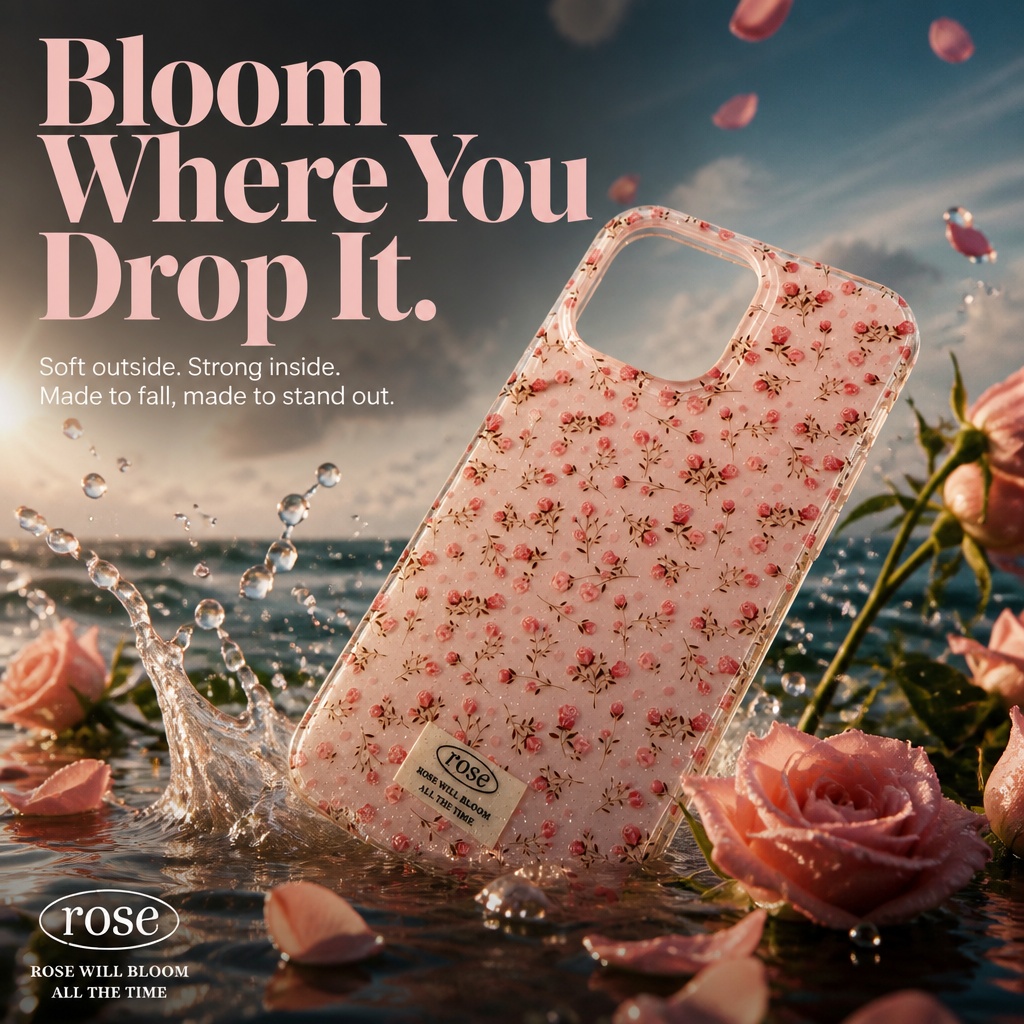 Pink Rose Floral Phone Case