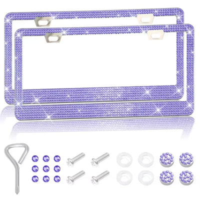 Crystal Luxe Rhinestone License Plate Frame
