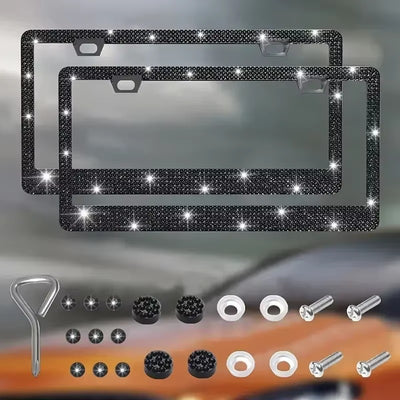 Crystal Luxe Rhinestone License Plate Frame