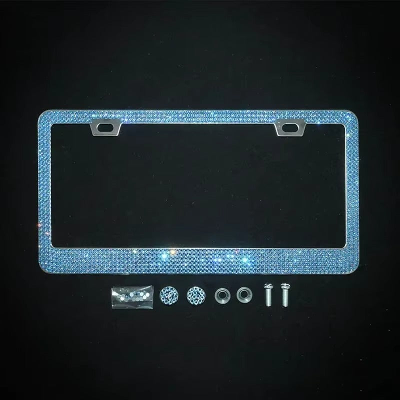 Crystal Luxe Rhinestone License Plate Frame