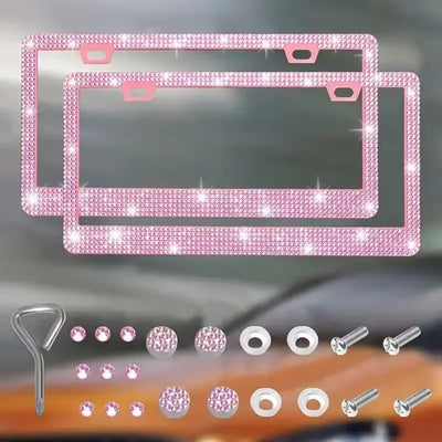 Crystal Luxe Rhinestone License Plate Frame