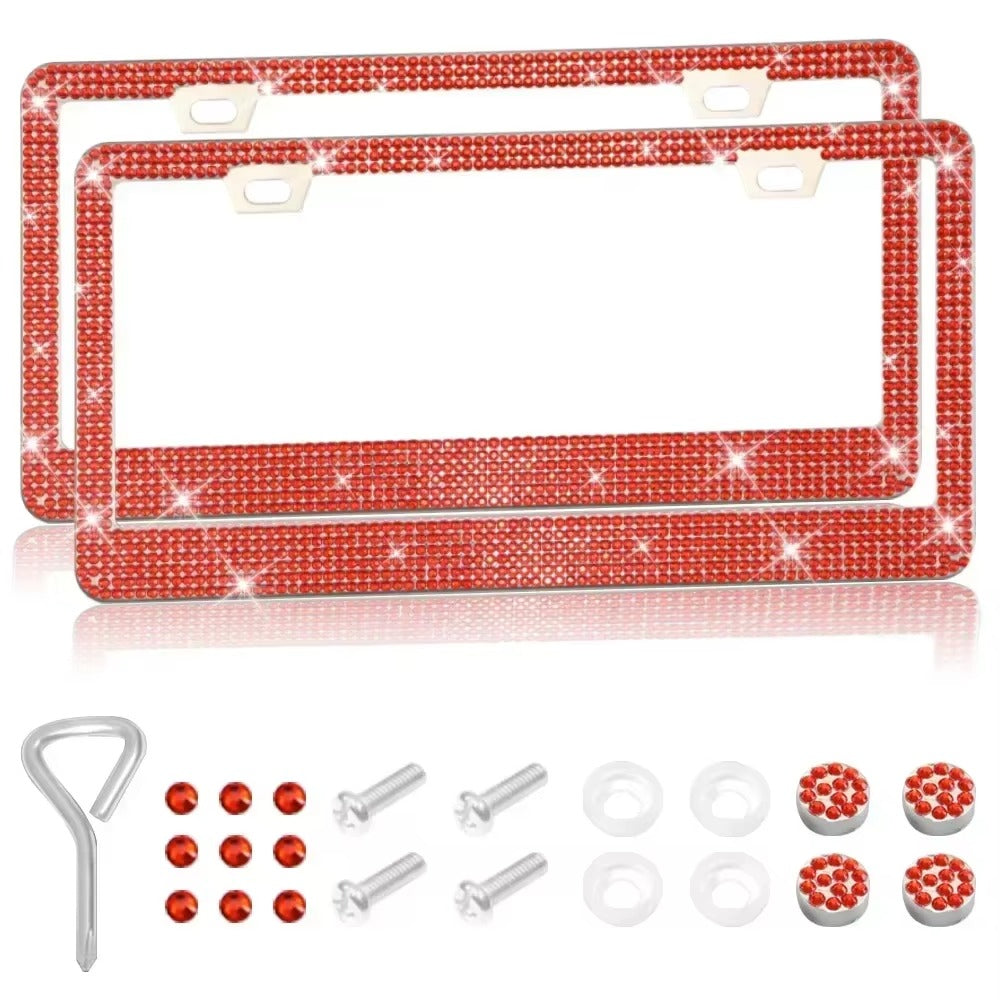 Crystal Luxe Rhinestone License Plate Frame